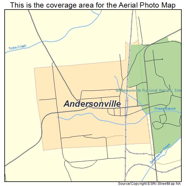 Andersonville, GA location map 