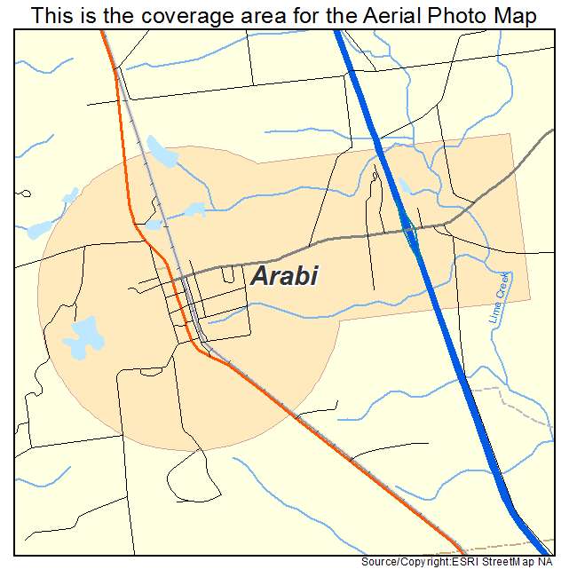 Arabi, GA location map 