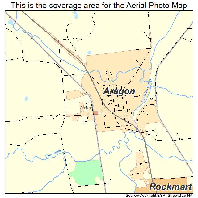 Aragon, GA location map 