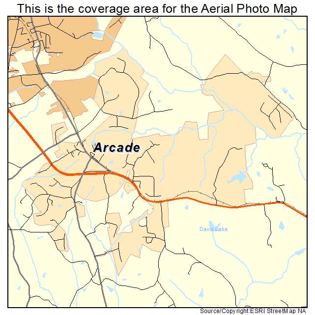 Arcade, GA location map 