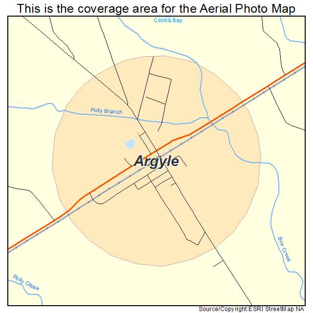 Argyle, GA location map 