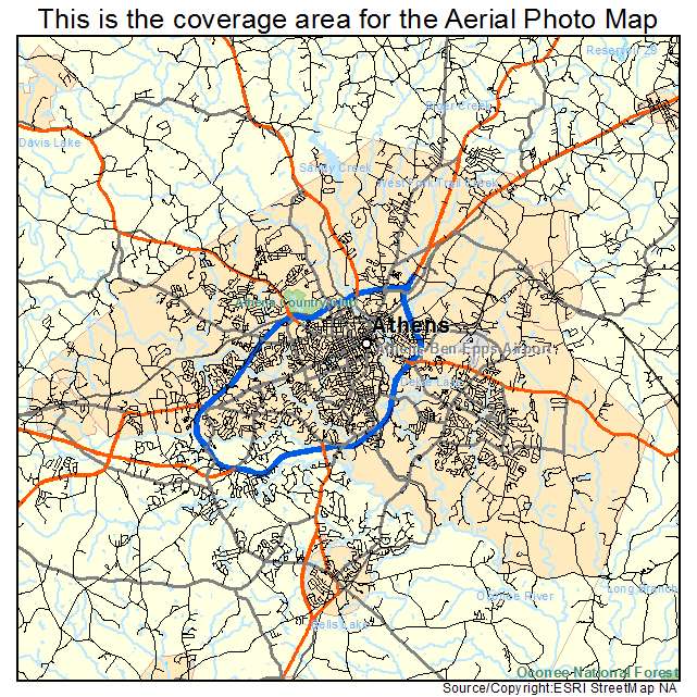 Athens Clarke County, GA location map 