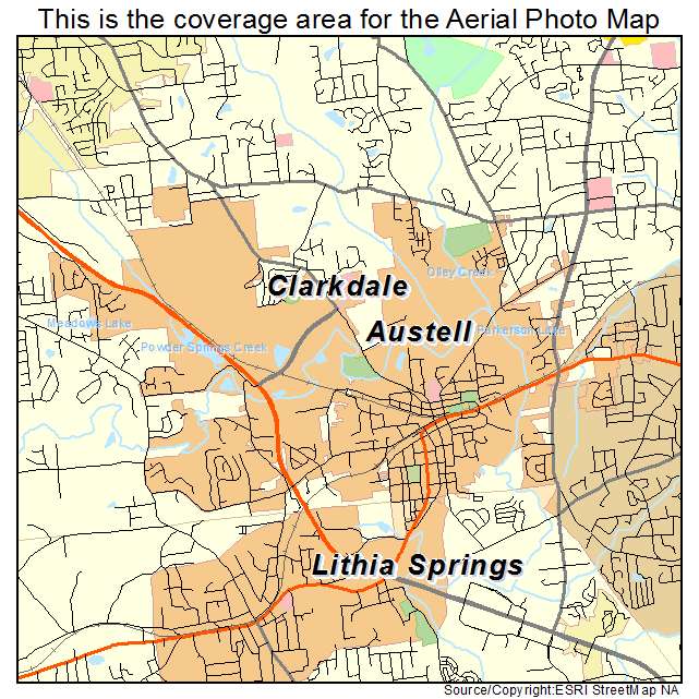 Austell, GA location map 