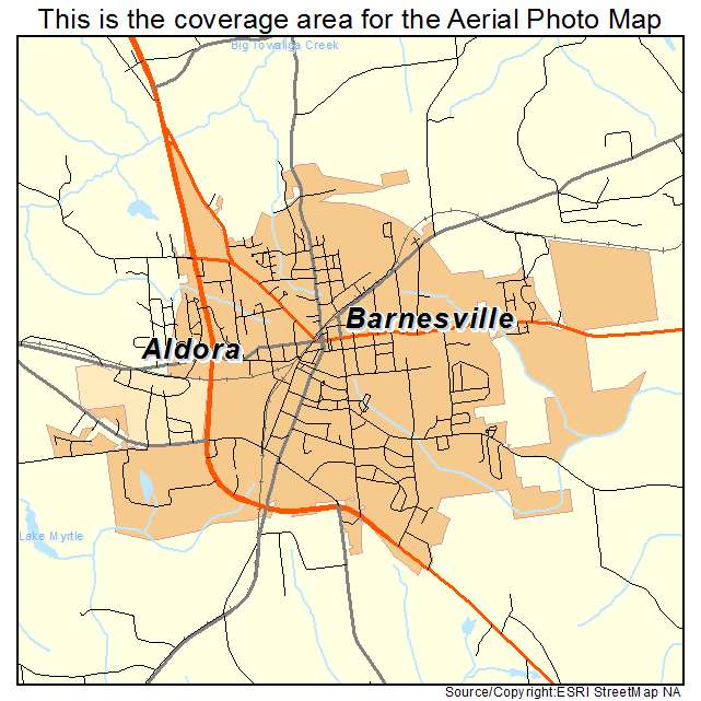 Barnesville, GA location map 