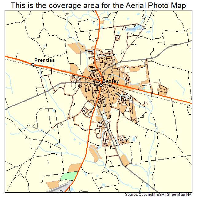 Baxley, GA location map 