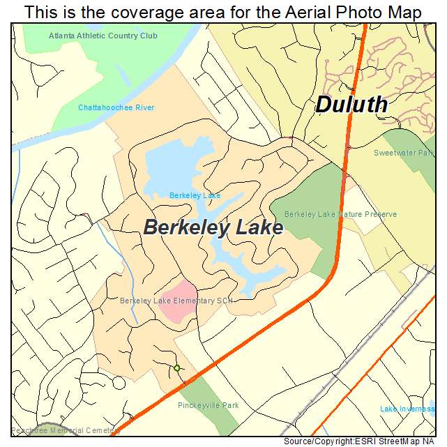 Berkeley Lake, GA location map 