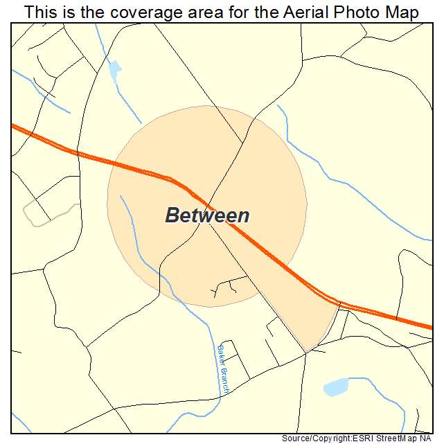 Between, GA location map 
