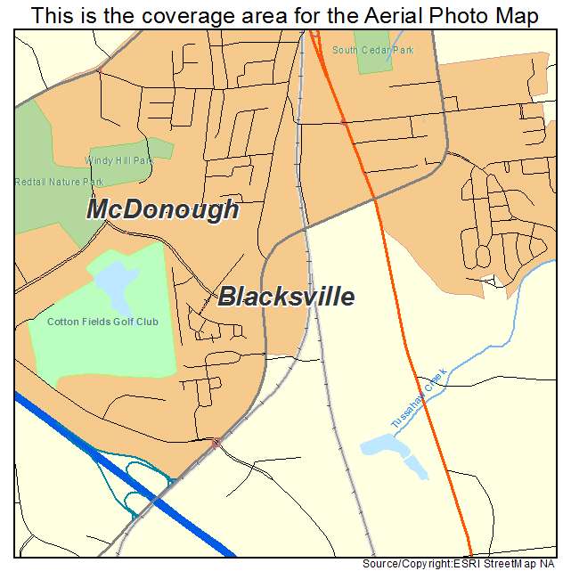 Blacksville, GA location map 