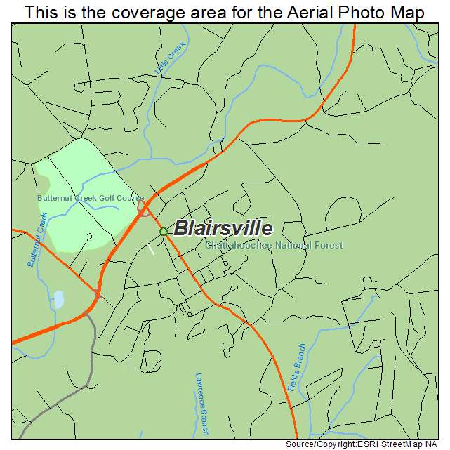 Blairsville, GA location map 