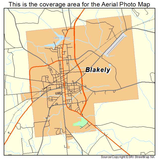 Blakely, GA location map 