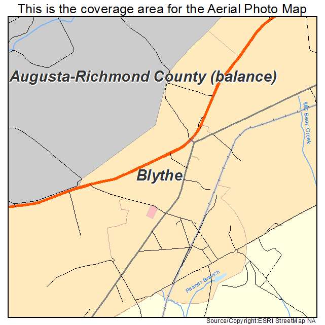 Blythe, GA location map 