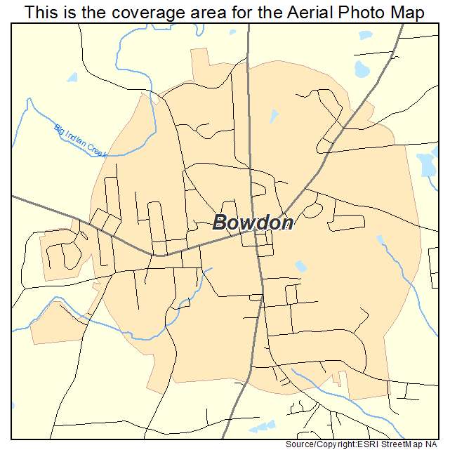 Bowdon, GA location map 
