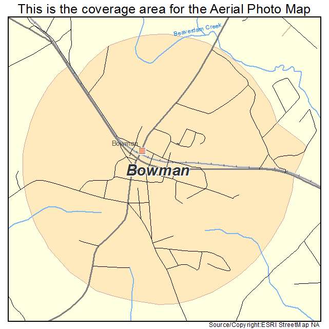 Bowman, GA location map 