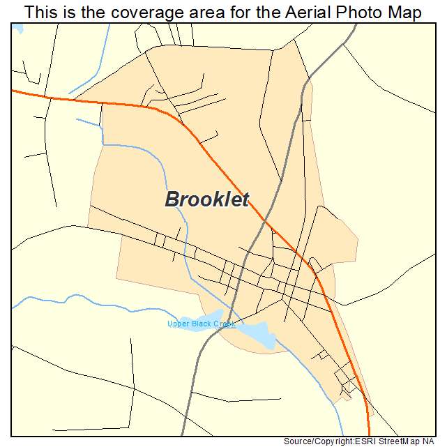 Brooklet, GA location map 