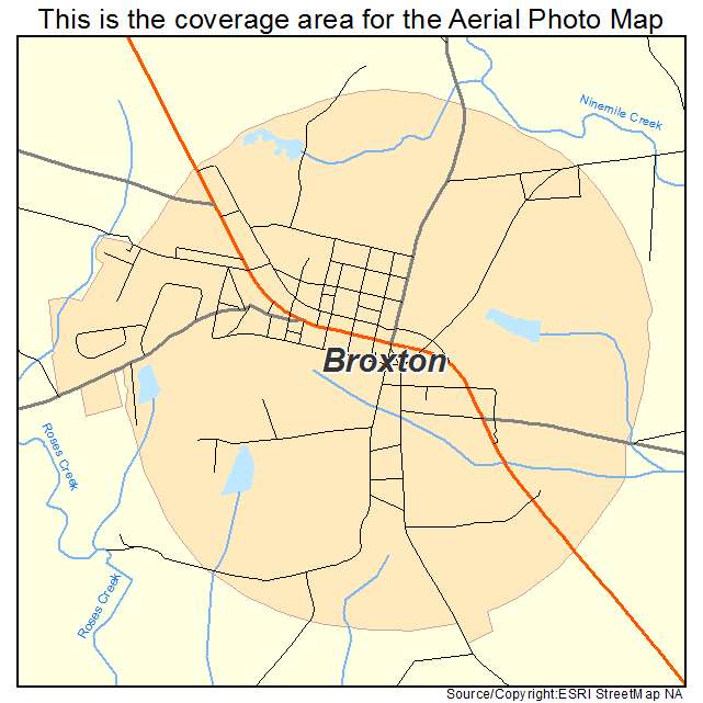 Broxton, GA location map 