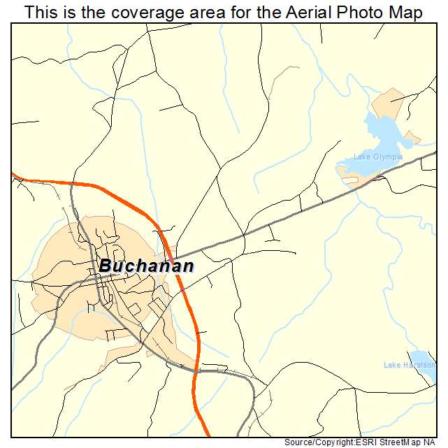Buchanan, GA location map 