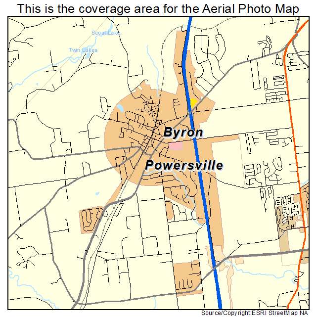 Byron, GA location map 