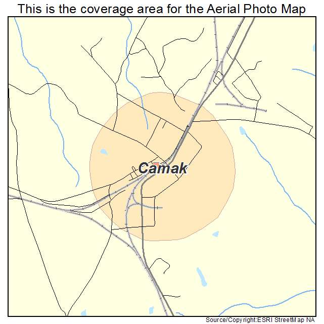Camak, GA location map 