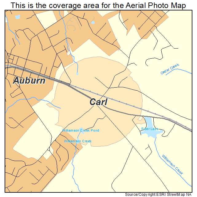 Carl, GA location map 