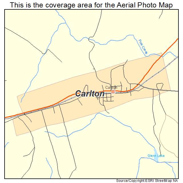 Carlton, GA location map 