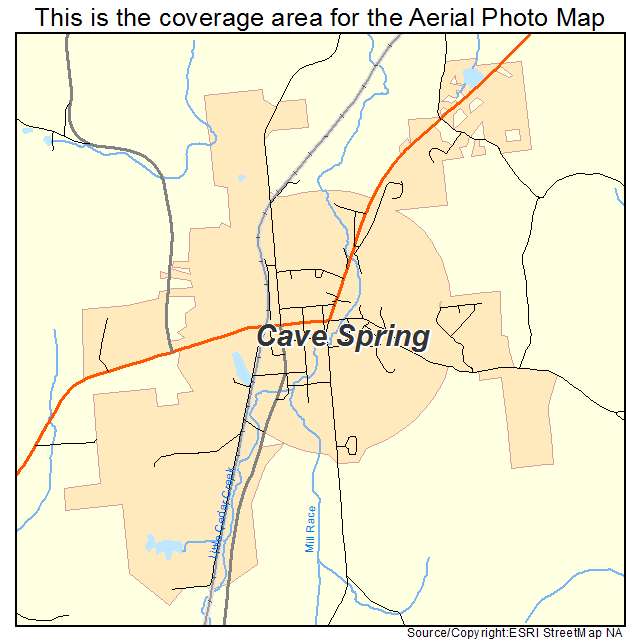 Cave Spring, GA location map 
