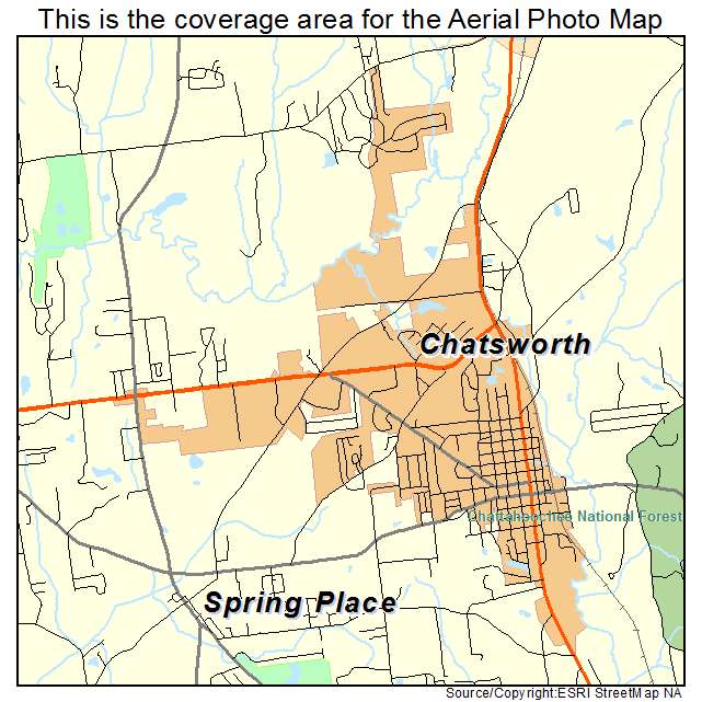 Chatsworth, GA location map 
