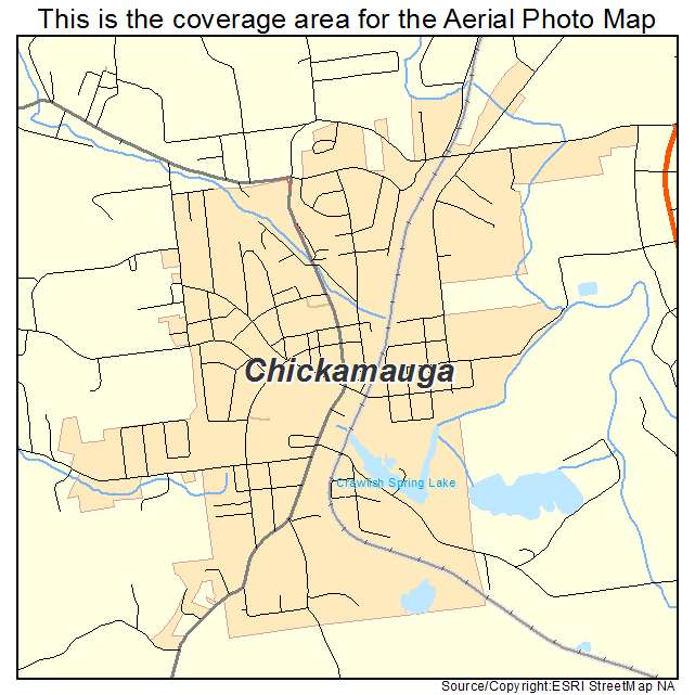 Chickamauga, GA location map 