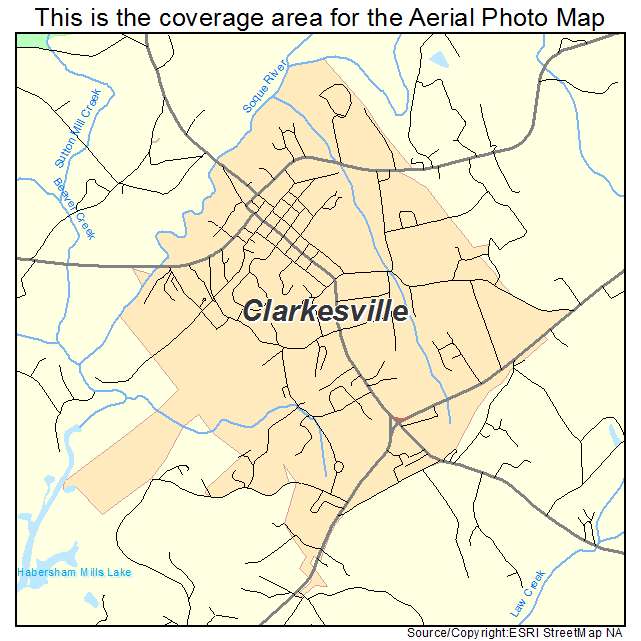 Clarkesville, GA location map 