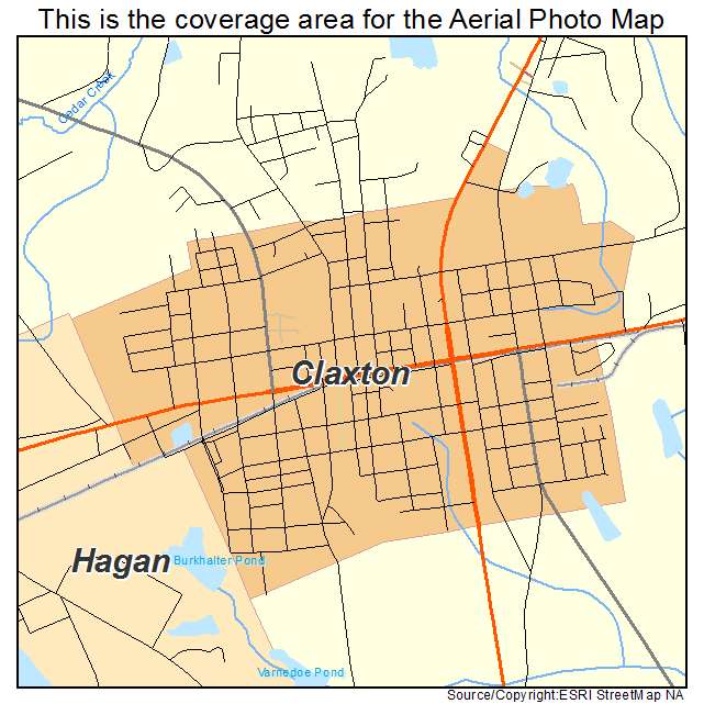 Claxton, GA location map 