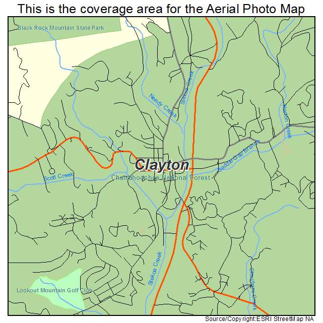 Clayton, GA location map 