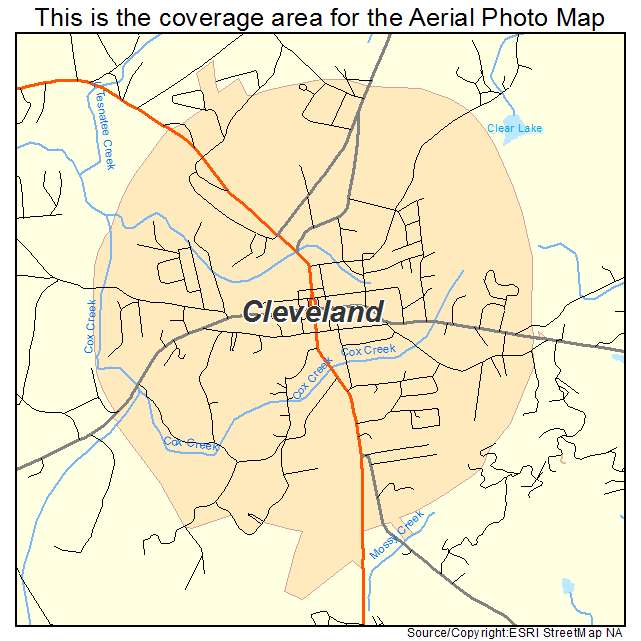 Cleveland, GA location map 