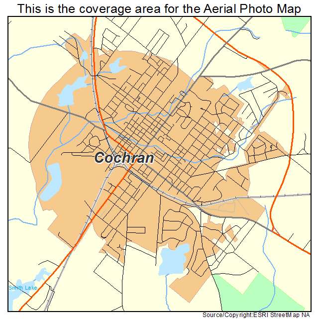 Cochran, GA location map 