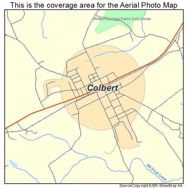 Colbert, GA location map 