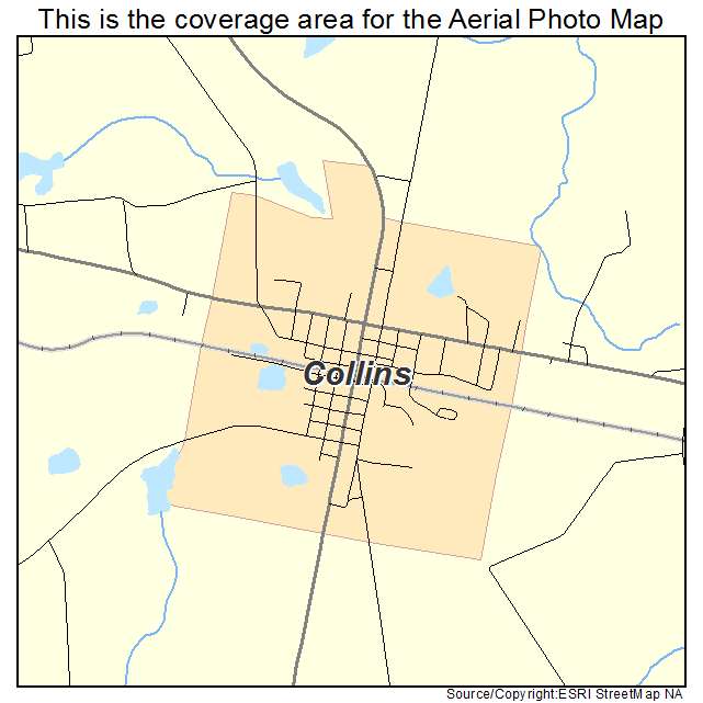 Collins, GA location map 