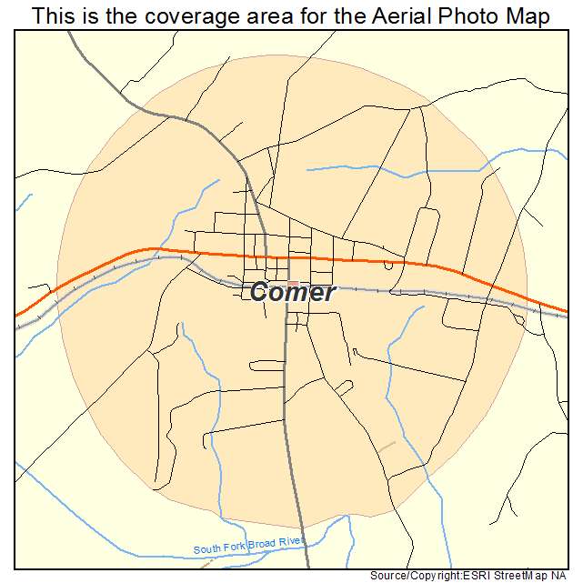 Comer, GA location map 