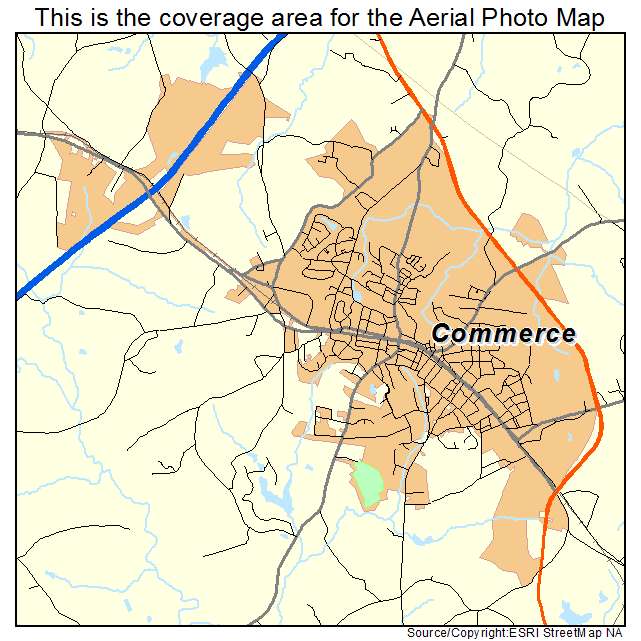 Commerce, GA location map 