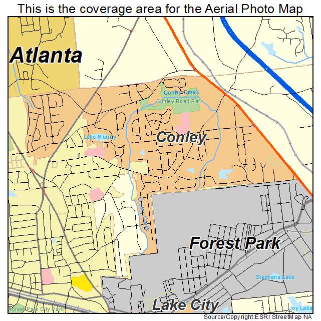Conley, GA location map 