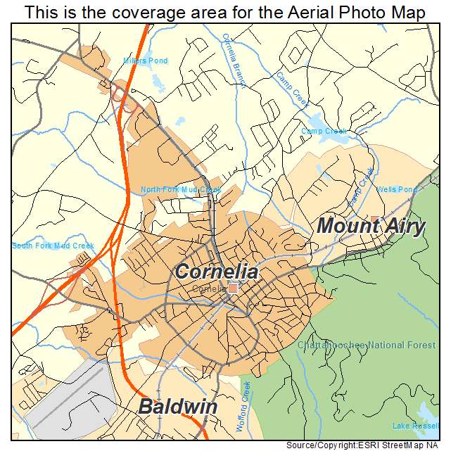 Cornelia, GA location map 