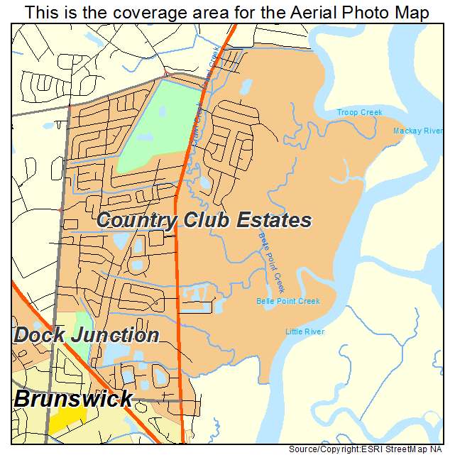 Country Club Estates, GA location map 