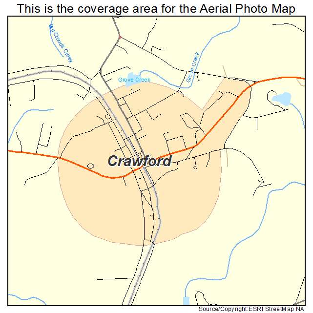 Crawford, GA location map 