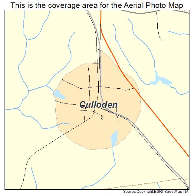 Culloden, GA location map 
