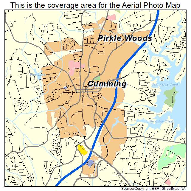 Cumming, GA location map 