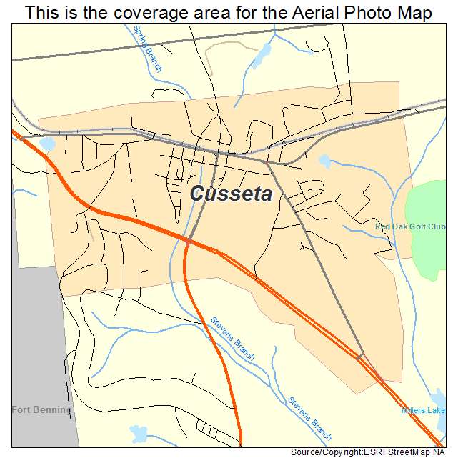 Cusseta, GA location map 