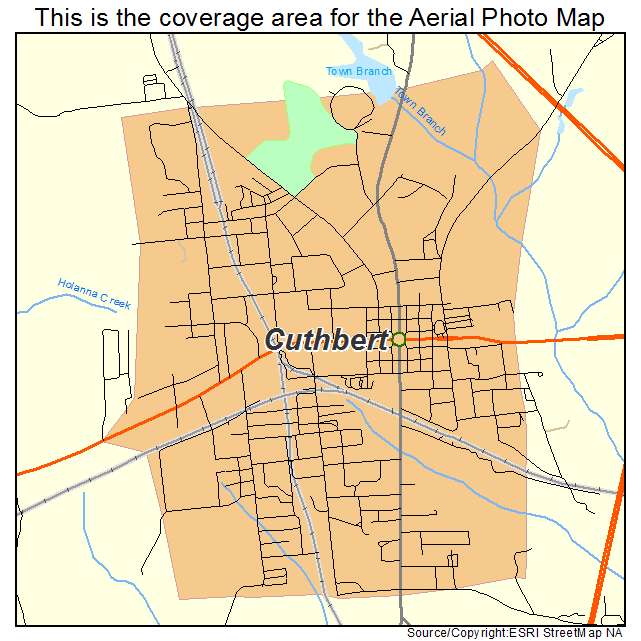 Cuthbert, GA location map 