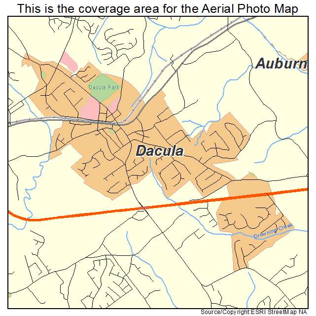 Dacula, GA location map 