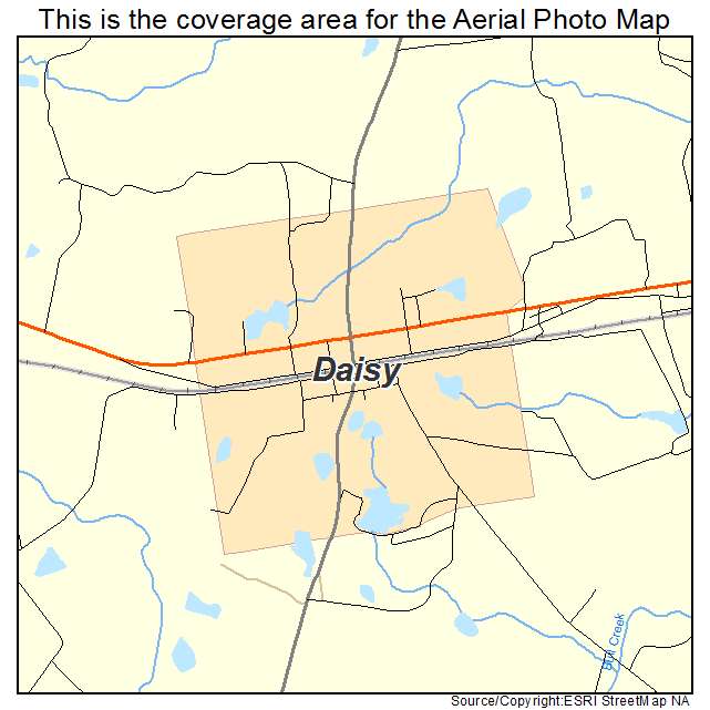 Daisy, GA location map 