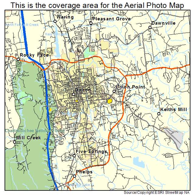 Dalton, GA location map 