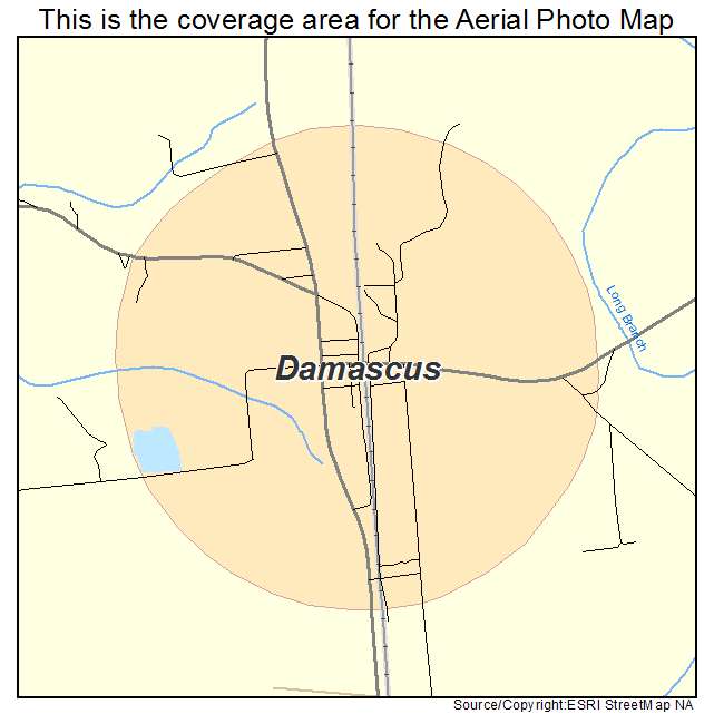 Damascus, GA location map 