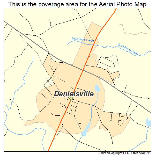 Danielsville, GA location map 