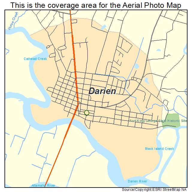 Darien, GA location map 